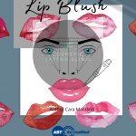 poster of Lips and partial cartoon drawing of face for Lip Blush.