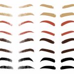 Illustration of Microblading: Brow Shape and Colour. 