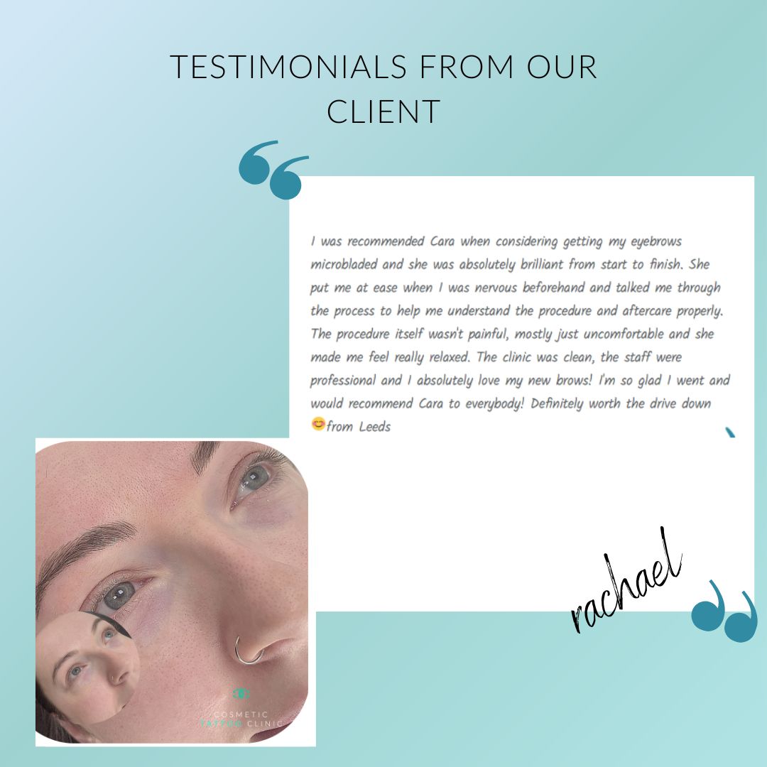 One of Cara's reviews from a client at Cosmetic Tattoo Clinic Manchester.
